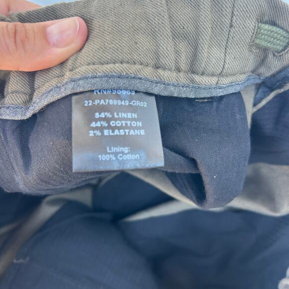 Todd Snyder Men’s Chambray Traveler Suit Trousers Drawstring Linen Pants Green M - Picture 8 of 10